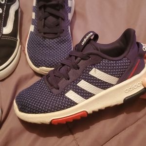 Two Pais of toddler size 9 shoes vans and adidas